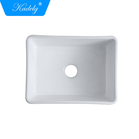 Kadelg 2418B China Good Quality Undermount White Ceramic Kitchen Sink