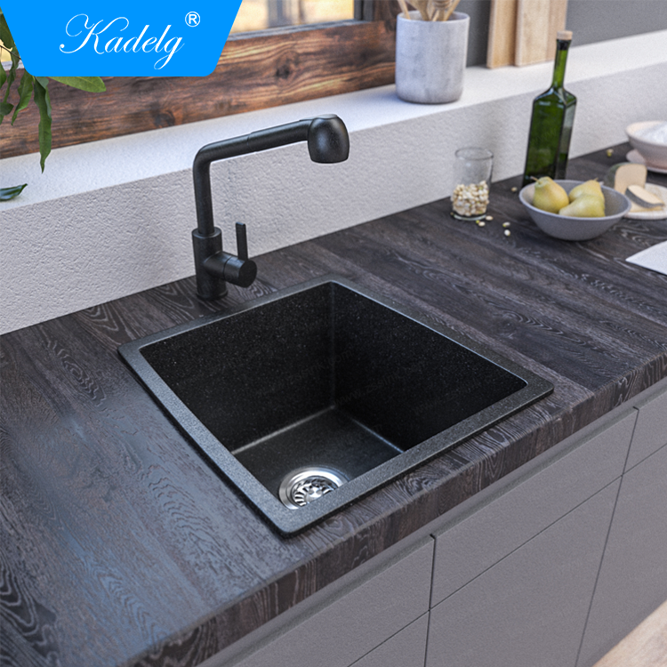 Kadelg 4344L High Grade Material Handmade Kitchen Sink Black Sink