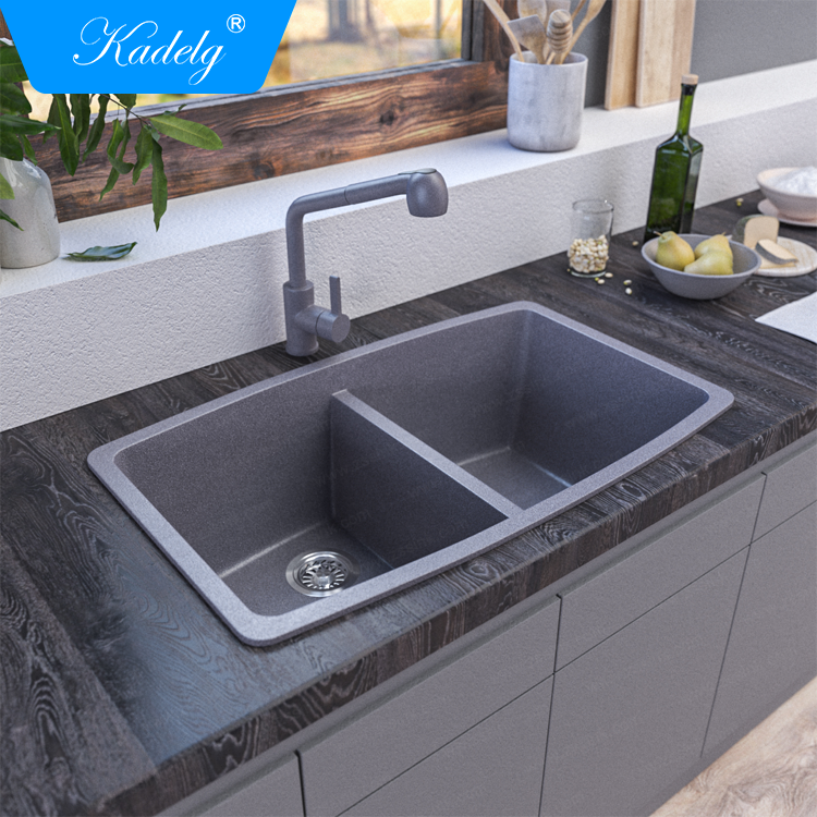 Kadelg 8451E Easy To Clean Topmount or Undermount Granite Kitchen Sink